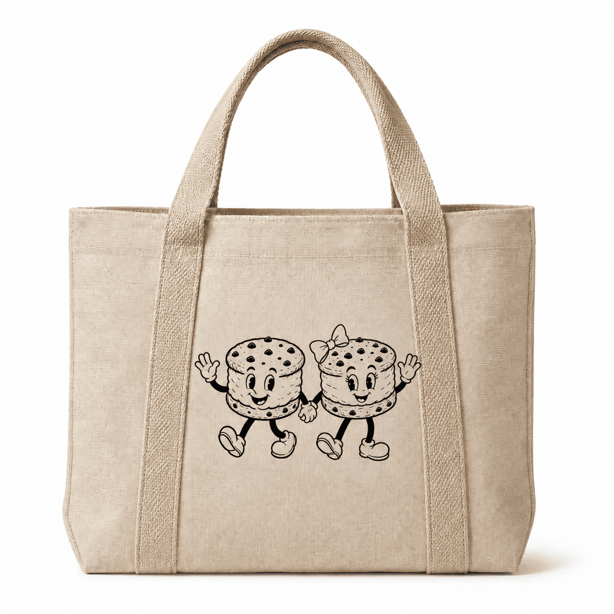 Milk Market Tote with mascot print